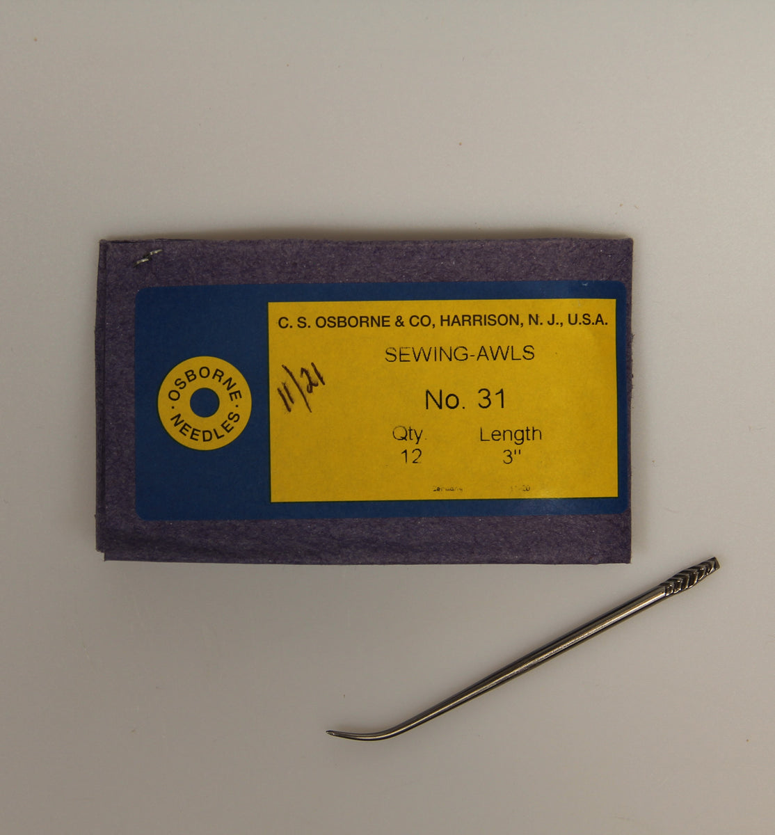 Hand Sewing Awls 3” Size 9 J.H. Cook & Sons, LLC.